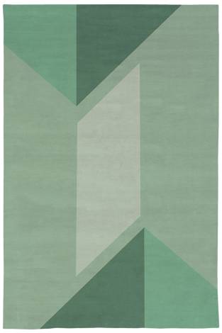 Judy Ross Hand-Knotted Custom Wool Hollywood Rug mint/minty seabreeze/moss/pistachio